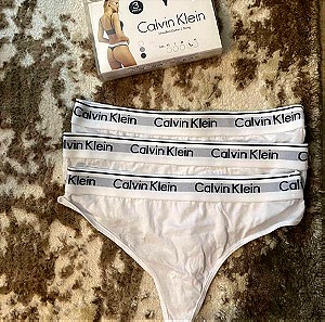 Τριάδα Calvin Klein Underwear λευκά στρινγκ