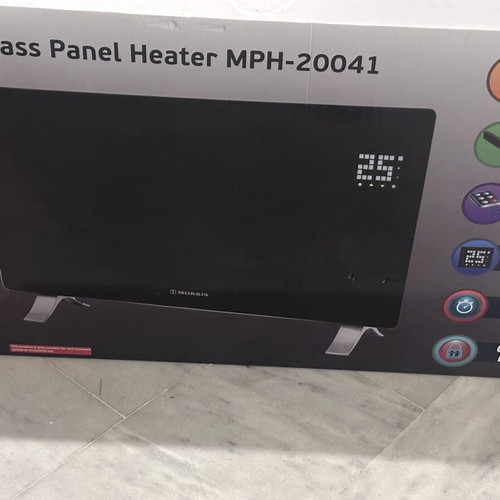 Morris MPH-20041 glass panel heater like new, 2400W