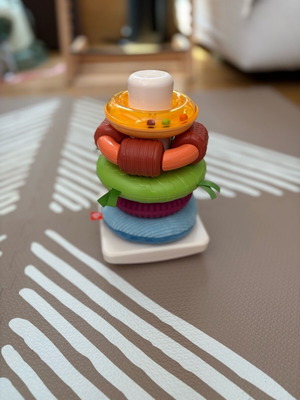 Fisher Price toy like new with rings in various textures