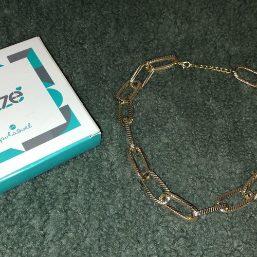 Ozze stainless steel necklace new gold tone adjustable length