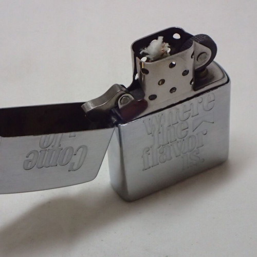 Zippo Marlboro Flavor Lighter used, vintage 2002 double-sided