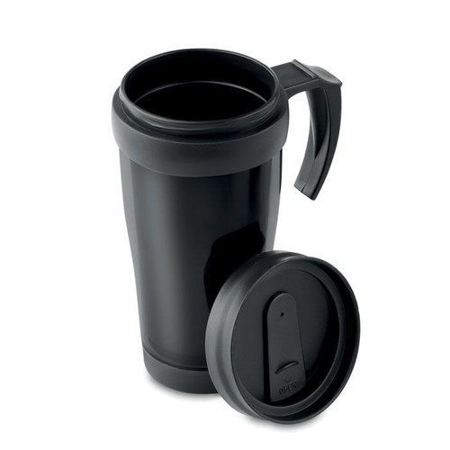 Travel mug with handle, new