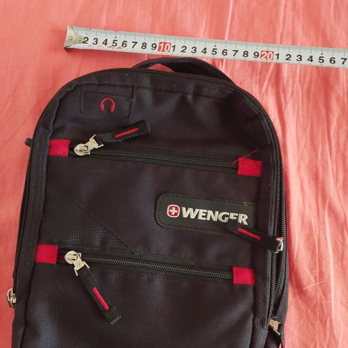 Wenger men's bag, black, multiple compartments
