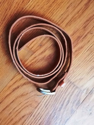Leather belt brown with gold studs like new