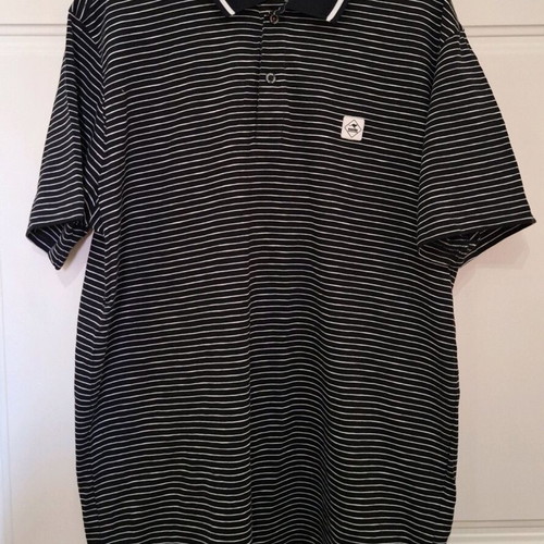 Roadsign men's striped short-sleeve shirt new with tag, size XL, black-white