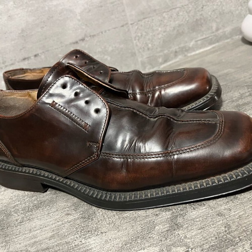 Men's classic leather shoes used, brown, size 42