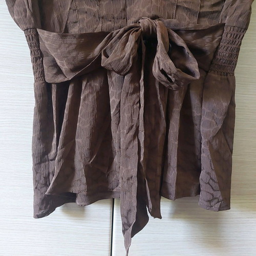 Brown Max Studio top XL like new with front tie