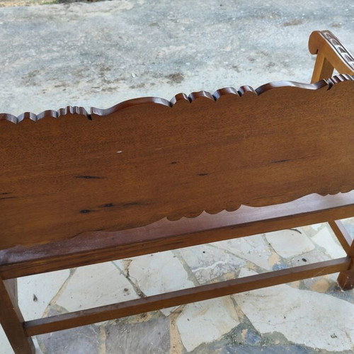 Wooden Skyriai style bench sofa used, handmade