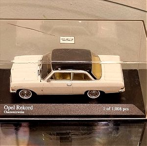 1:43 minichamps Opel record A 1962 Chamonix white/black roof