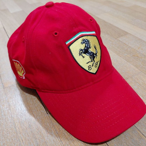 Ferrari Logo Baseball Cap One Size like new, red and yellow