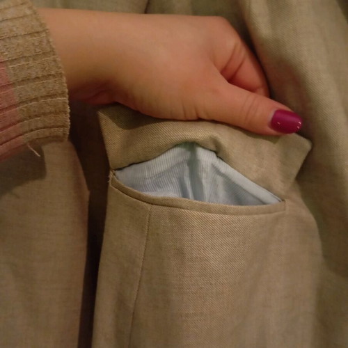 Zara cotton jacket used, beige, size large