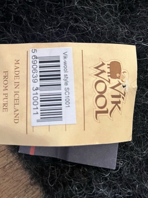 Κασκωλ Icelandic wool καινούργιο, μαύρο και γκρι