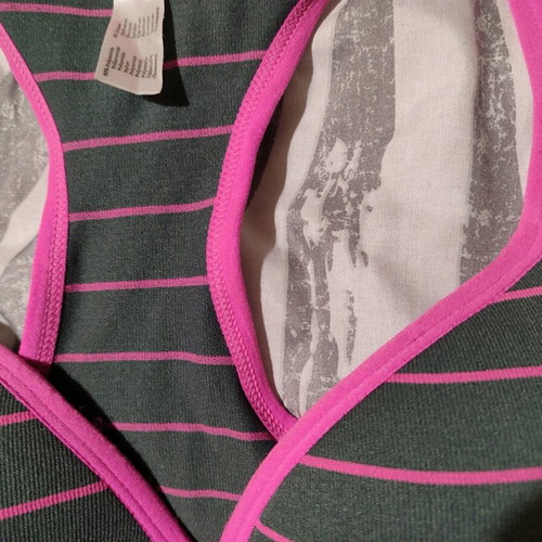 Women's bustier new gray and pink