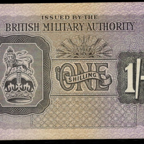British Army 1 Shillings used banknote Greece