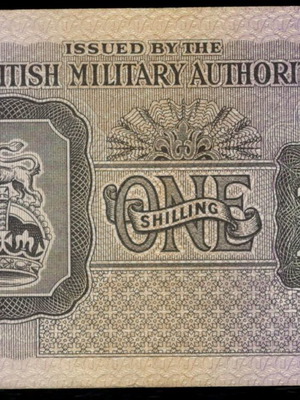 British Army 1 Shillings used banknote Greece