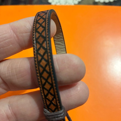 Leather men's bracelet new brown