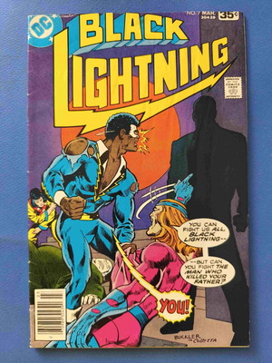 Black Lightning 7 comic used with moisture traces