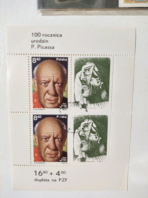 Γραμματόσημα P.Picassa καινούργια, 4 τεμάχια mint