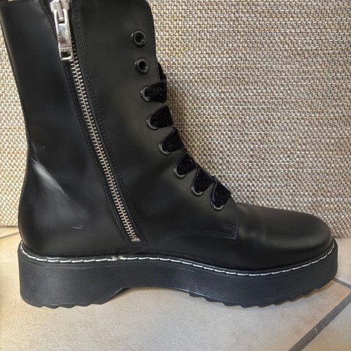 Designer Black Combat Boots Claudie Pierlot Size 40 Like New