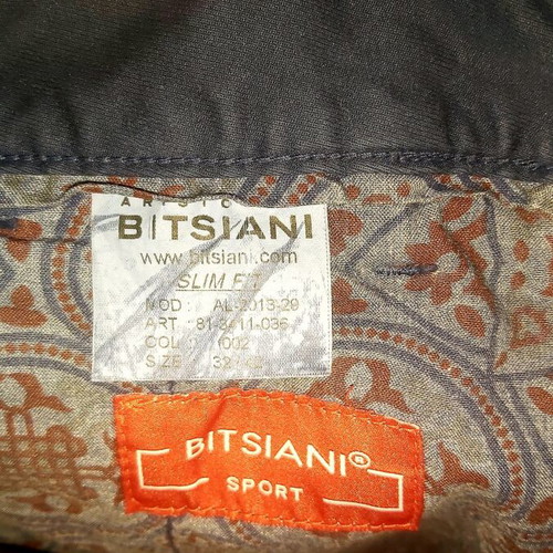 Bitsiani men's pants dark blue like new with stain