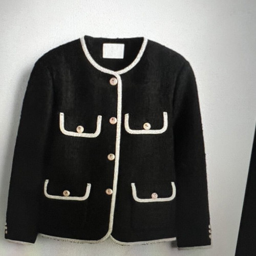 Bouclé jacket Large H&M new, black and white
