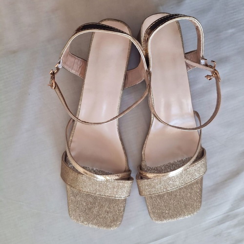 Gold Sandals size 43, comfortable, new