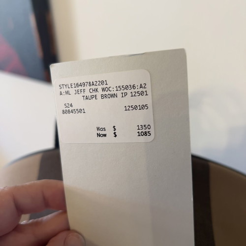 Burberry Jeff κλασικό καρό σακίδιο πλάτης καινούργιο, καμβάς και δέρμα