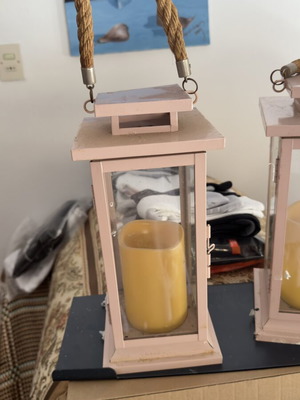 Pink Lanterns Set Medium Size Like New