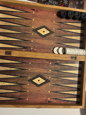 Backgammon large wooden used