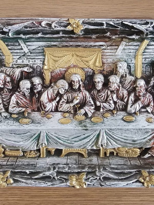 Ornate Relief Wall Art The Last Supper like new