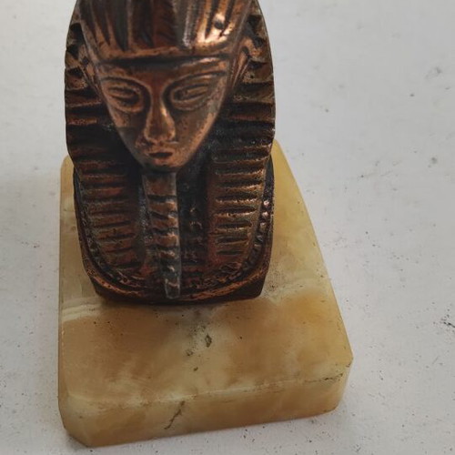 Decorative Sphinx on Marble Base like new