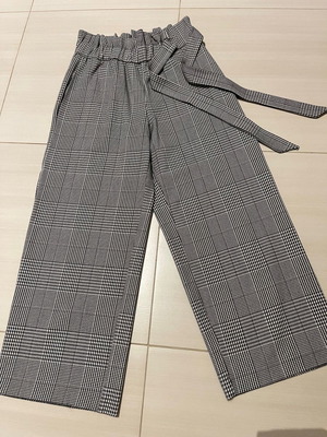 Παντελόνι Zip Culotte Zara μεταχειρισμένο, καρό, μέγεθος S