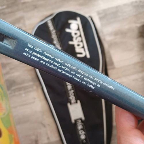 Rex Professional Tennis Racket with Case used, 100% graphite