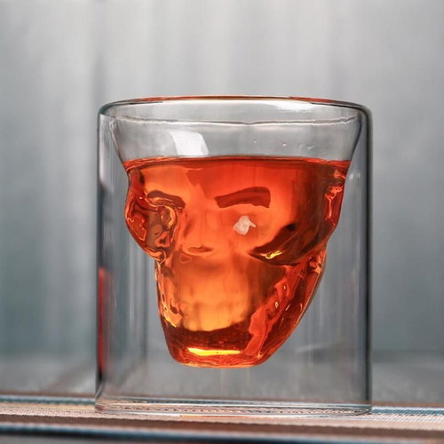Doomed Crystal Skull Glass Shot Glass 75ml New