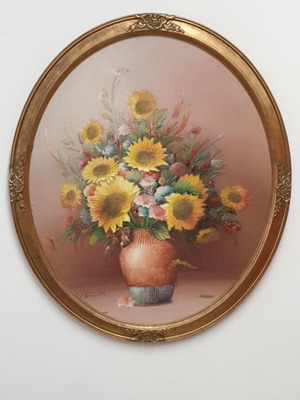 Charles Benolt Authentic Oil Painting Heliotropia like new 50x60cm