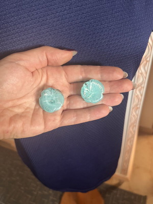 Earrings vintage turquoise clip-on like new
