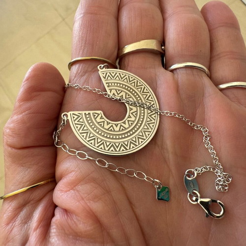Boho Silver 925 Pendant Vogue new with Chain