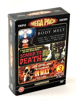 Body Melt Scared to Death Nightmare In Wax horror DVD box set, like new