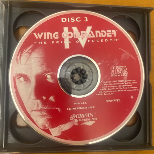 Wing Commander IV The Price of Freedom PC game used, 6 CD-ROMs