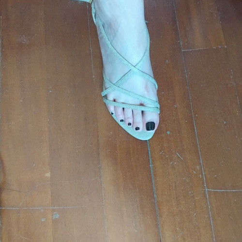 Migato suede sandals low heel new, beige and gold