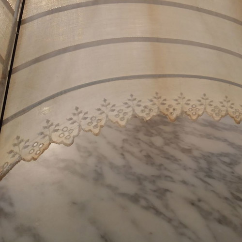 White fabric antique umbrella from the 1920s