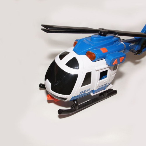 Large rescue helicopter used with sound and light
