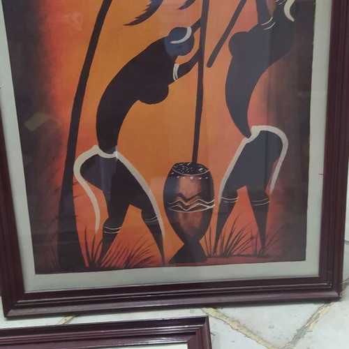 Framed paintings used, set of 3, size 75x60