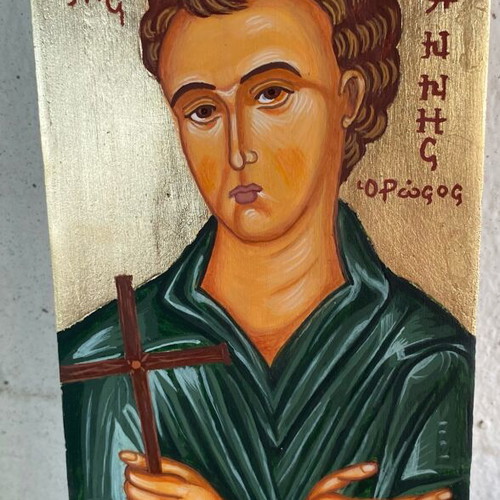 Saint John the Russian icon painting new 15x20 cm