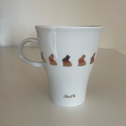 Lindt porcelain mug with bunnies like new