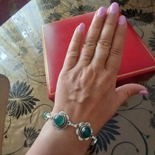 Handmade 925 silver bracelet size up to 21 cm like new