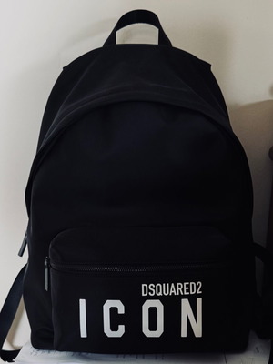 Σακίδιο πλάτης Dsquared2 καινούργιο, μαύρο, με dustbag
