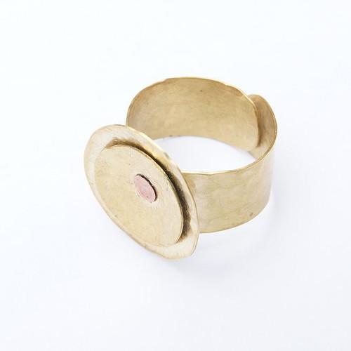 Circular brass ring new handmade forged