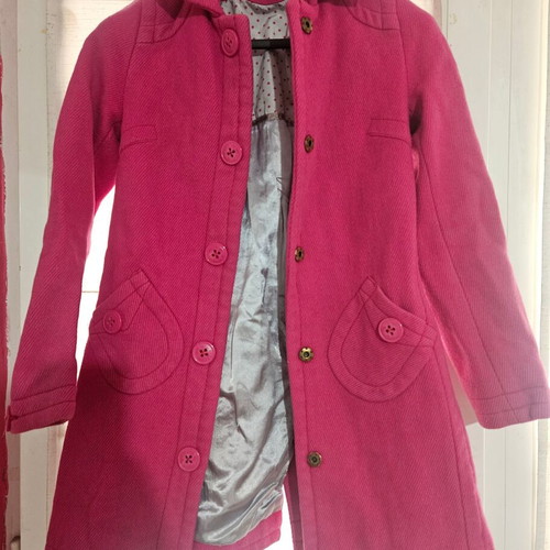 Pepe Jeans wool coat used, pink, winter, mid-length