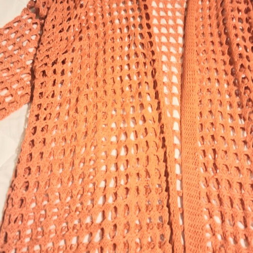 Parfois orange knitted maxi cardigan size XL new disco style